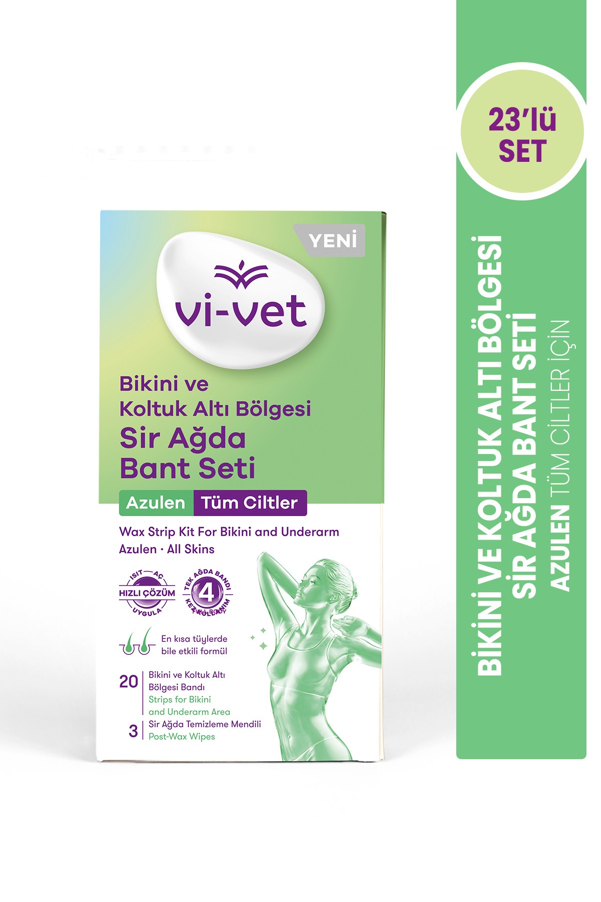 Bikini ve Koltuk Altı Bölgesi Sir Ağda Bant Seti